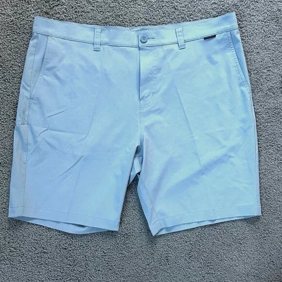 Travis Mathew Golf Chino Stretch Shorts Blue - Sz. 40 Men's Excellent Condition - Picture 1 of 10